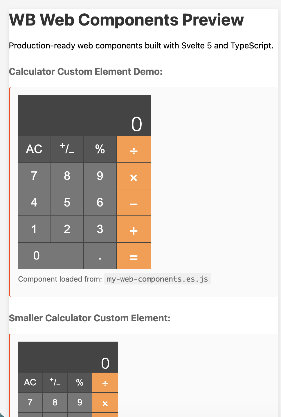 Embedded Svelte Component